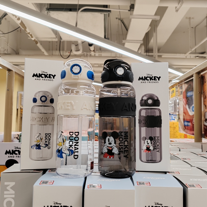 米奇嘟嘟运动杯水壶吸管杯1000ml