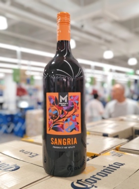 会员代购MM西班牙原装进口桑格利亚葡萄配制酒1.5L柑橘微甜葡萄酒