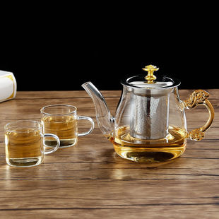 加厚耐高温明火玻璃茶壶电磁炉不锈钢煮茶器具家用办公耐热花茶具