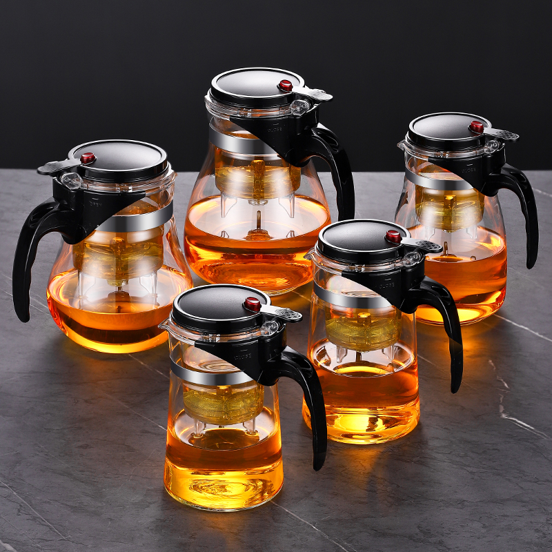 加厚飘逸杯泡茶壶茶水分离过滤茶壶冲茶器耐高温玻璃茶杯茶具家用