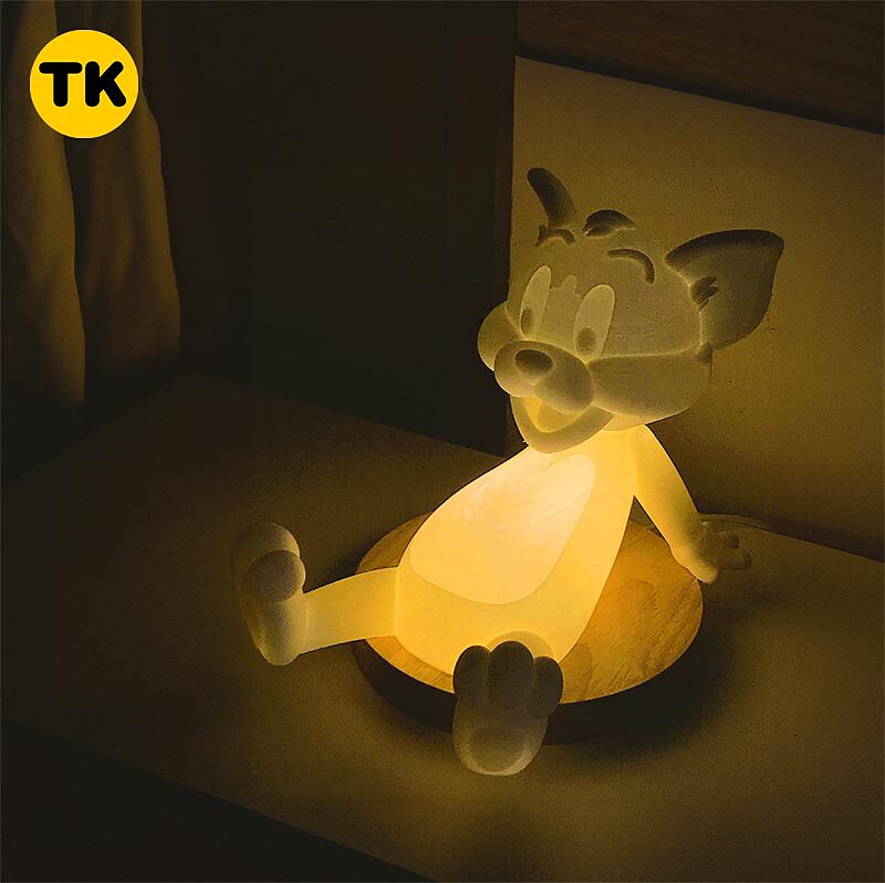 【可刻名】追鼠猫猫宝宝夜灯卧室生日礼物儿童房装饰灯具动画同款