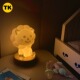 饰 卡通小狮子床头睡眠创意萌宠小夜灯生日礼物儿童房装 可刻名