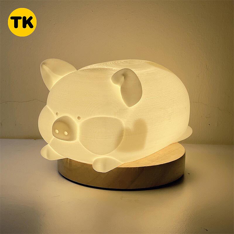 童刻光年呆萌小猪助眠夜灯婴儿房哄睡神器新生儿满月礼定制品