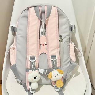 开学季可爱双肩包女生可拆卸痛包小学生初高中生书包大容量高颜值