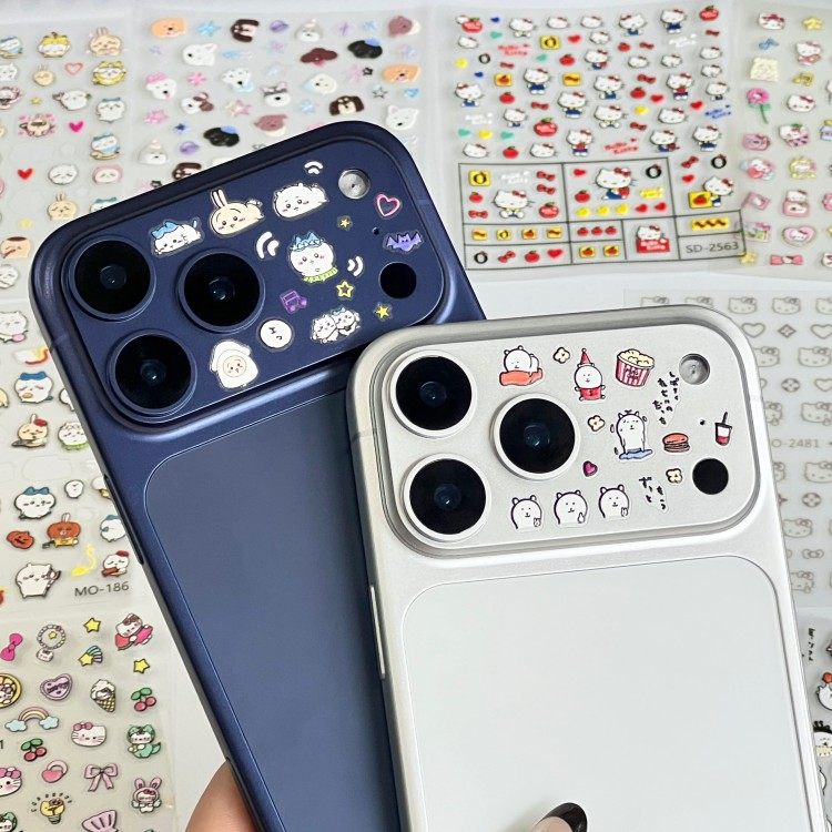 可爱吉伊卡哇17promax iphone手机镜头贴纸防水立体创意DIY装饰贴