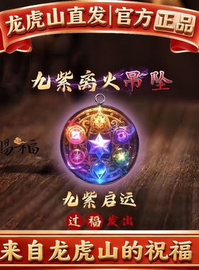 龙虎山法物道家九紫离火招财护身吊坠好运平安项链挂件男女本命年