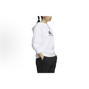 adidas UST SWT HOOD Logo印花连帽卫衣 女款 白色 HF0007