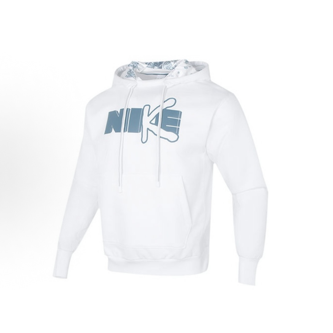 Nike M NK DF 字母印花运动休闲连帽卫衣 黑色 白色 DV9502