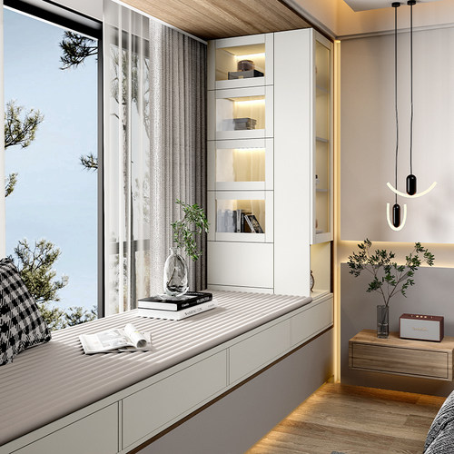 金牌衣柜飘窗柜定制全屋定制