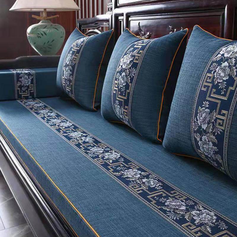 木头沙发坐垫靠垫一体可定制新中式沙发垫木制红木四季通用海绵防