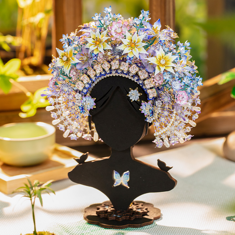稀奇物「非遗美学」簪花冠3d金属拼图拼装手工diy送闺蜜生日礼物