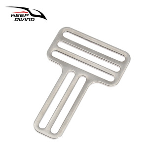 技术潜水背飞BCD侧挂T型目字扣316不锈钢织带定位调节扣SSA TMK01