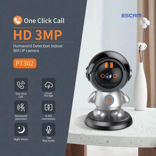 跨境icam365一键通话机器人摄像头WiFi远程控制高清一键对话监控