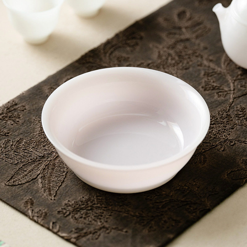 新款高档樱粉冰晶玉矿泥宽口壶承整套茶具