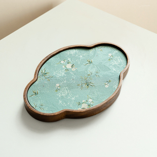 南美胡桃木海棠壶承茶托盘家用茶承茶盘中式复古功夫茶具配件