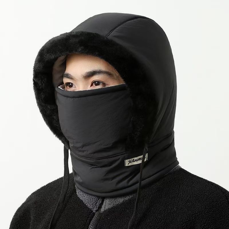 雷锋帽男女冬季户外骑行电动车防寒挡风棉帽子东北加绒厚滑雪面罩