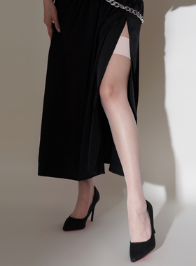 花木妍新云缎0D超薄高透大腿袜512针丝滑长筒袜性感透明过膝丝袜