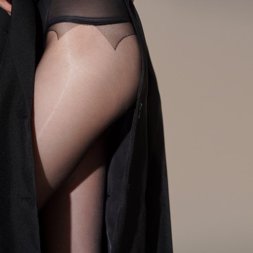 花木妍5D丝滑网纱腰极光油亮丝袜