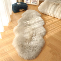 Australian wool sofa cushion, carpet, fur one-piece bedside blanket, whole sheepskin mat, long-haired irregular bedroom blanket thumbnail 3