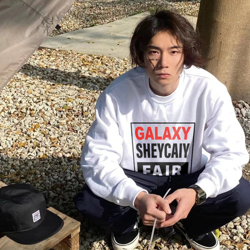 重磅男款美式休闲青少年圆领卫衣