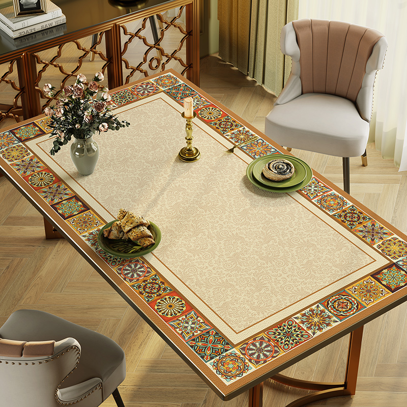 美式风格桌布防水防油pvc皮革