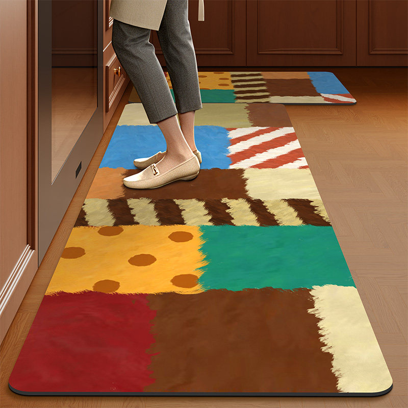 美式多巴胺厨房地垫防滑防油可擦免洗硅藻泥吸水吸油厨房专用地毯,居家布艺,厨房地垫,淘宝优惠券,粉丝福利购,淘宝优惠卷