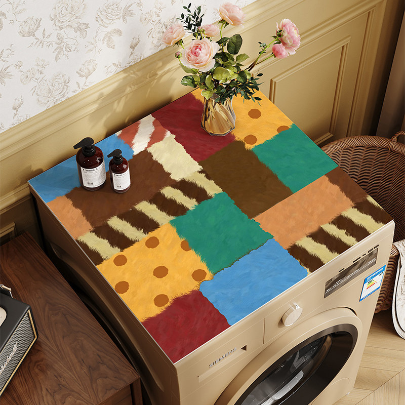 美式多巴胺洗衣机盖垫防水免洗冰箱防尘盖床头柜垫微波炉台面垫,居家布艺,万能盖巾,淘宝优惠券,粉丝福利购,淘宝优惠卷