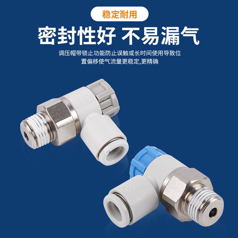 SMC款原装AS节流阀气缸调速气动节流阀1201F/2201F-06/08-M5-04A