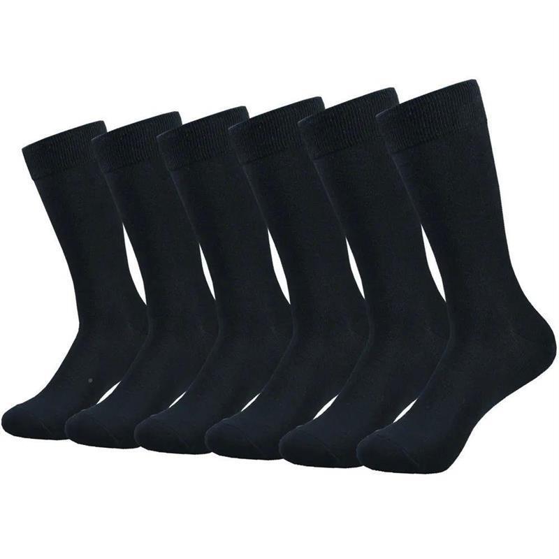 6 pairs Mens socks Black Cotton Dress Socks High qualit