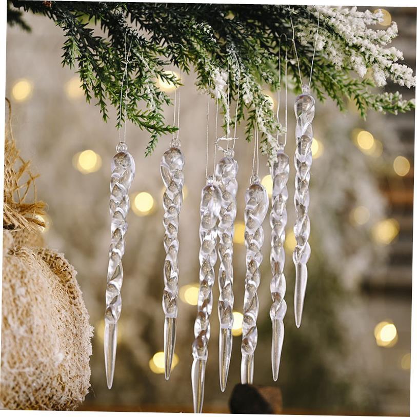 10pcs 13cm Christmas Simulation Ice Tree Hanging