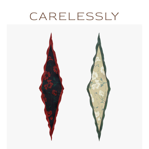 CARELESSLY春夏印花菱形丝巾