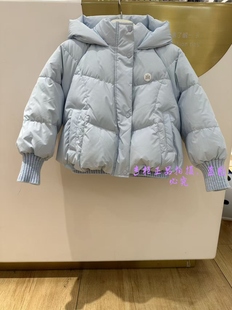 F2ACF4205太平鸟童装mini peace 2025冬季新款女童保暖连帽羽绒服