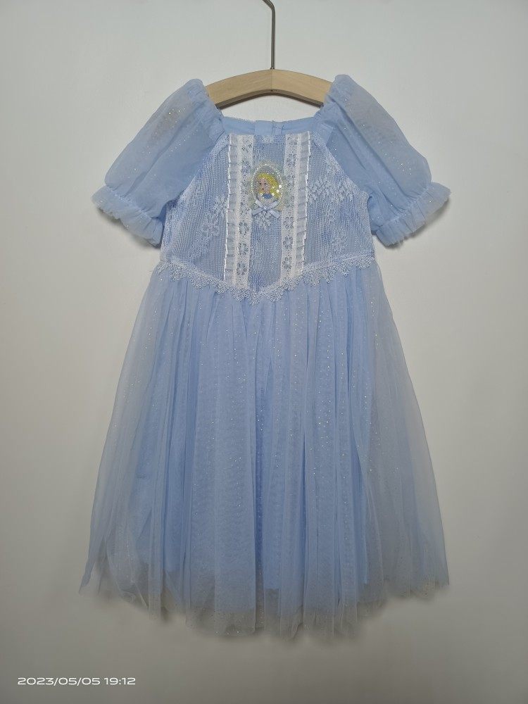 F2FAC2343 mini peace太平鸟童装2022夏装新款女童公主连衣裙 699