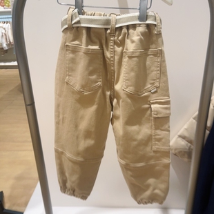 mini peace太平鸟童装 2023年男童冬季新品加绒牛仔长裤F1HAD4346