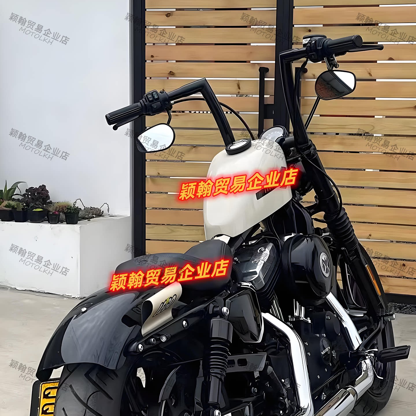 适用哈雷街霸883X48肥仔路王突破者路威改装1.5英寸加高车把高把