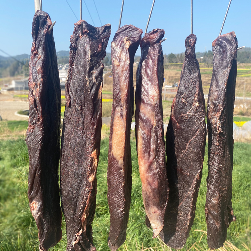 壮黄牛肉干巴吧风干云南特产腾冲腊牛肉餐馆炒菜腌制500g真空包邮