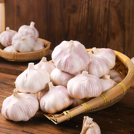 【新干蒜】农家新鲜大蒜头5斤紫白皮200g起河南杞县特产大蒜