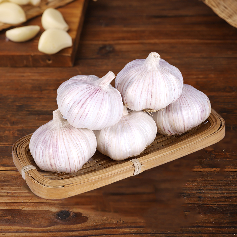 农家自种5斤新干蒜超大果紫白皮大蒜头手工挑选高干度直供250克起