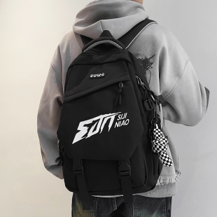 2025新款 潮流爆款 电脑背包大容量初中高中生书包 校园书包男士 美式