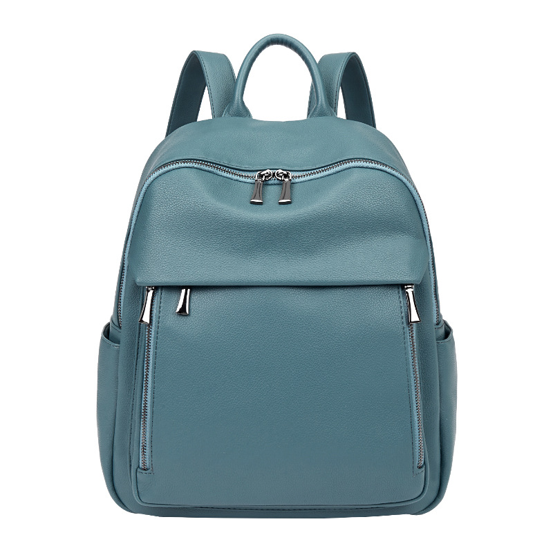 真皮双肩背包女2025新款包包百搭书包软皮大容量高档旅行背包