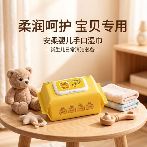 安柔婴儿加厚手口屁专用湿巾