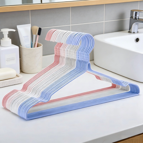 50支成人衣架加粗加厚防滑无痕不鼓包晾衣架旅行洗漱