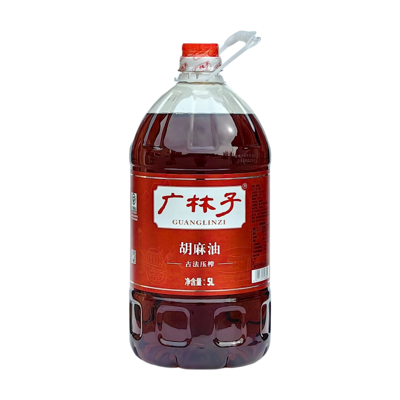 宁夏 广林子 胡麻油 亚麻籽油 食用油 古法压榨 纯胡麻油 5升大桶图片