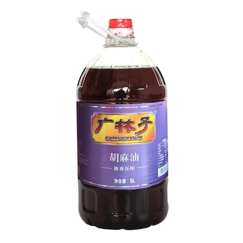 胡麻油广林子压榨浓香纯胡麻油图片