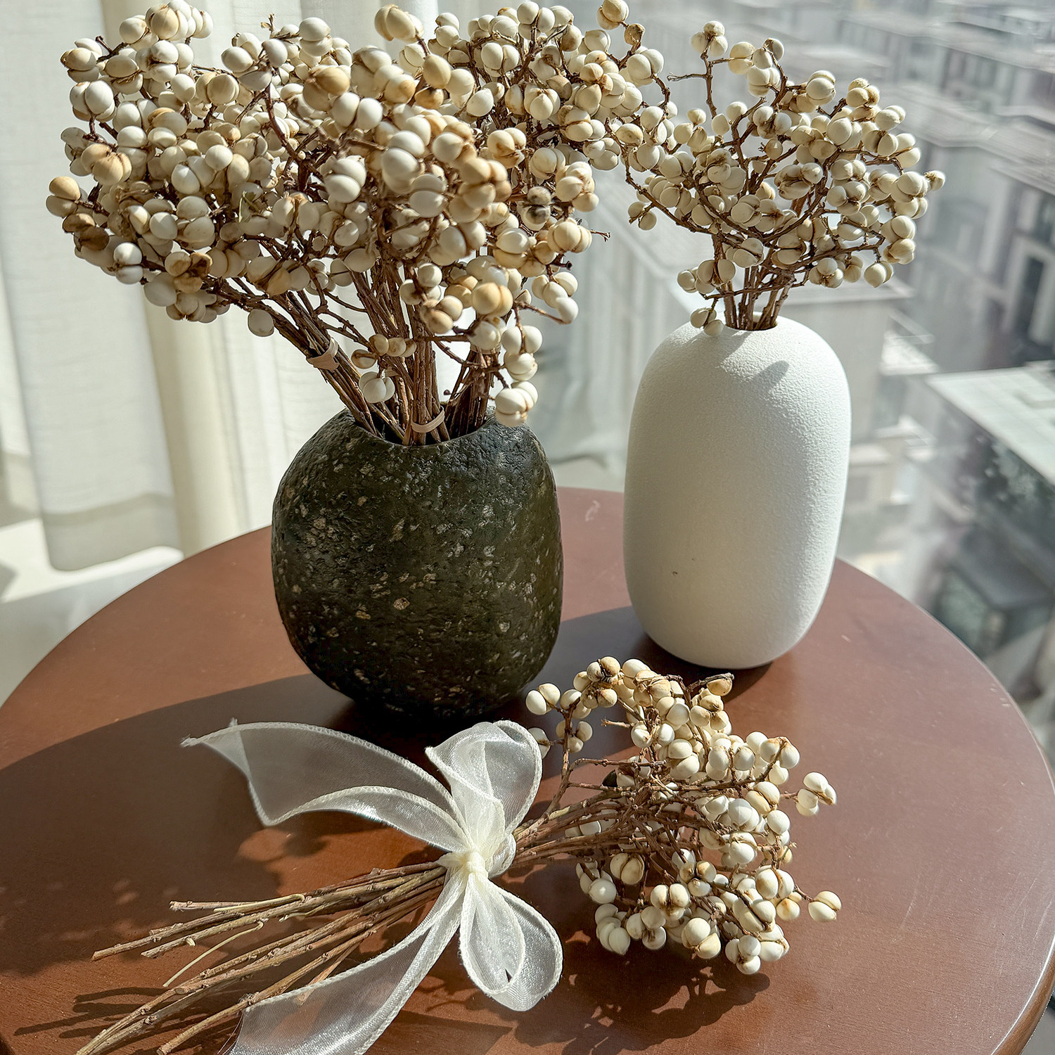 天然乌桕干花束森系桌面摆件