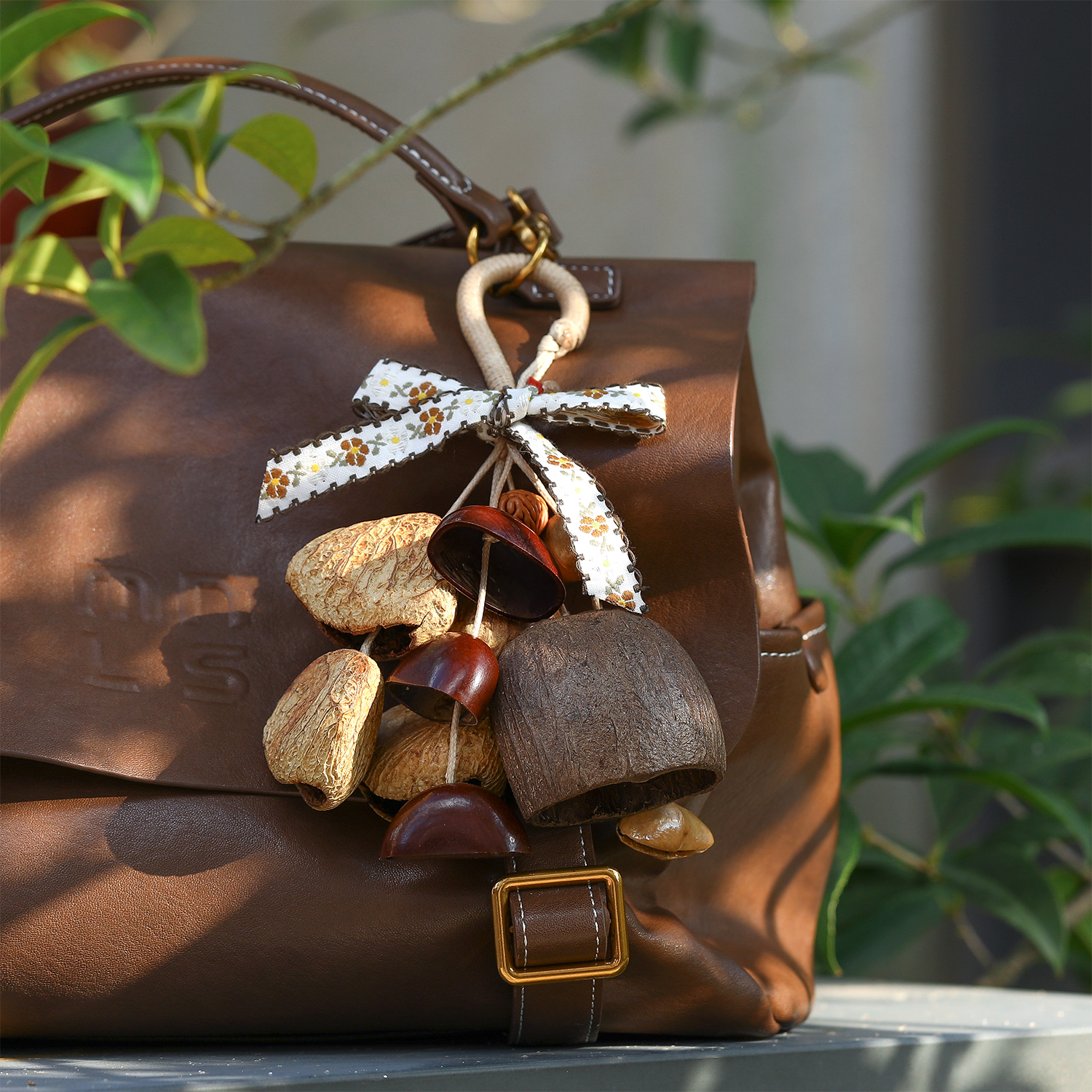 天然果壳摇铃手作挂件