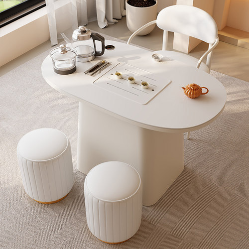 小户型岩板茶台家用茶桌椅组合