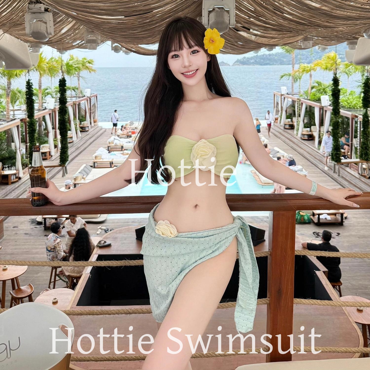 海岛度假ins性感三件套新款抹胸