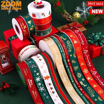 Christmas ribbons wrapping paper silk ribbons decorations