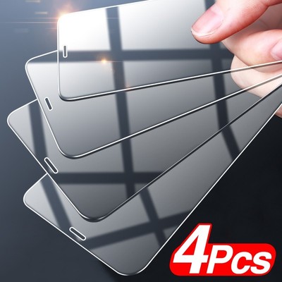 4pc Full Screen Protetor适用于iPhone11 12 13 14 Pro Max Tempered Glass Screen